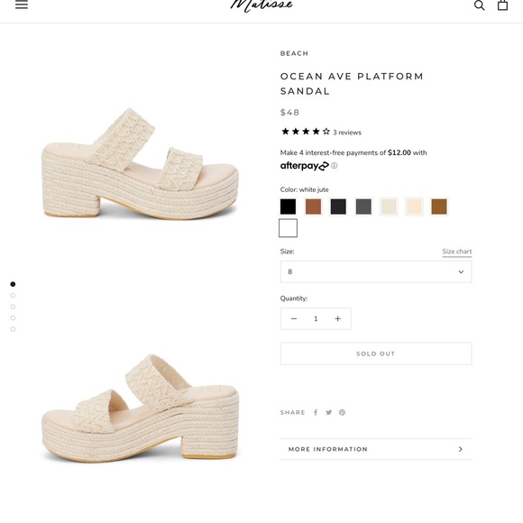 Matisse Shoes - Ocean Ave platform sandal for easy living
